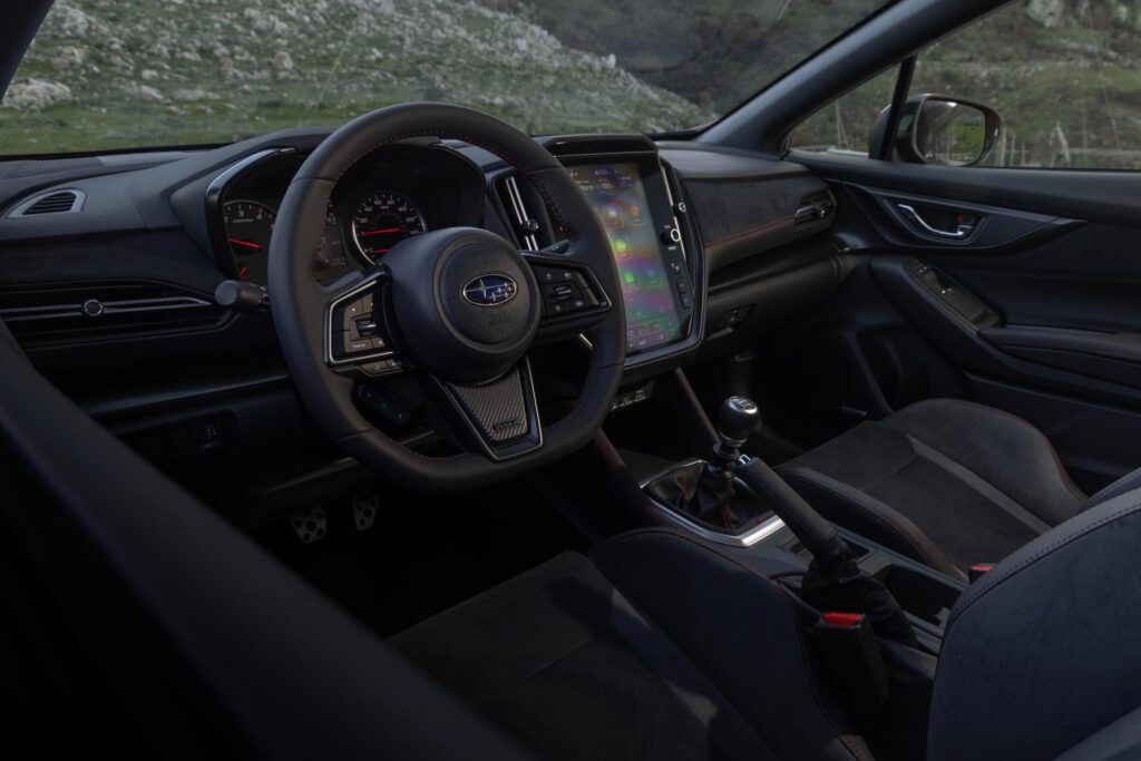 2024 Subaru WRX interior layout.