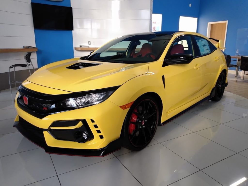 2021 Honda Civic Type R Limited Edition with dealer markups.